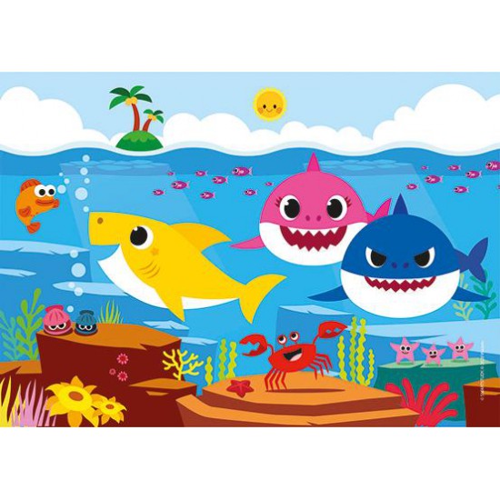Clementoni Παιδικό Παζλ Super Color Baby Shark 2x20 τμχ