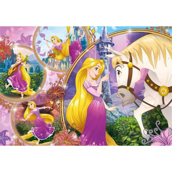 Clementoni Παιδικό Παζλ Maxi Super Color Disney Princess: Μαλλιά Κουβάρια 24 τμχ