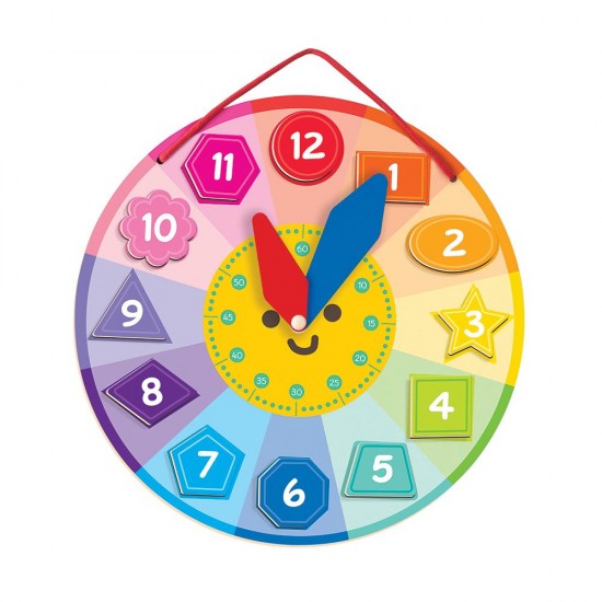 AS Magnet Box Ρολόι 12 Εκπαιδευτικοί Ξύλινοι Μαγνήτες Για 3+ Χρονών