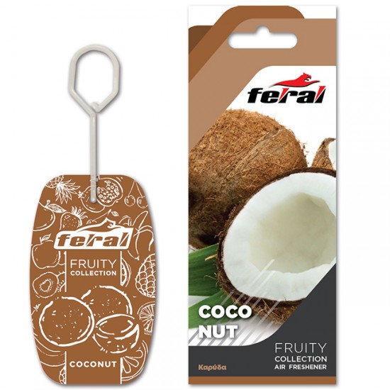 Αρωματικό Αυτοκινήτου Κρεμαστό Feral Fruity Collection Coconut