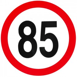 Αυτοκόλλητο Σήμα Όριο Ταχύτητας "85" 15cm 1Τμχ