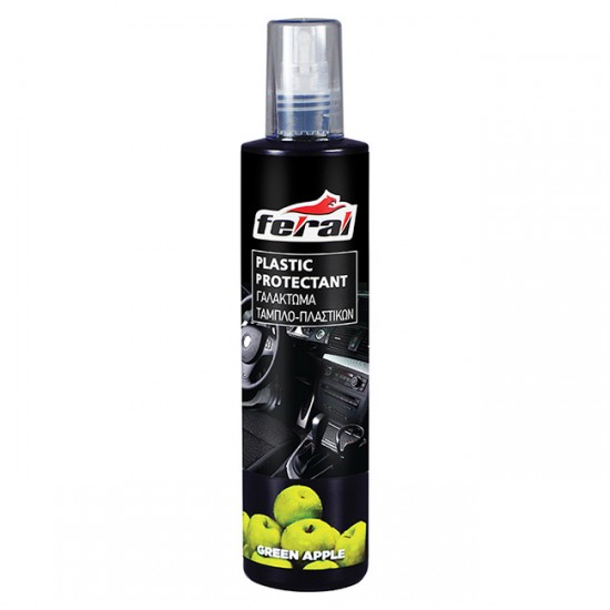 Γυαλιστικό Και Συντηρητικό Γαλάκτωμα Πλαστικών Feral Με Άρωμα Green Apple 300ml
