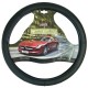 Κάλυμμα Τιμονιού Αυτοκινήτου Δερματίνη Με Γαζιά Μαύρο Small 36cm