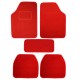 Μοκέτες Αυτοκινήτου Luxury Κόκκινες 5Τμχ