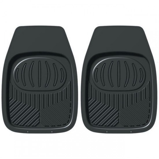 Πατάκια Αυτοκινήτου Σκαφάκια Μπροστινά Μαύρα 2Τμχ