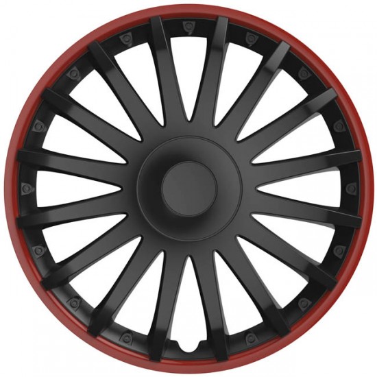 Τάσια Αυτοκινήτου Crystal Μαύρο Με Κόκκινα Στεφάνια 101287 Ro Black Cbx 13''