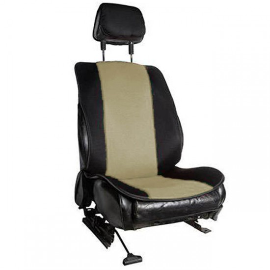 Πλατοκαθίσματα Αυτοκινήτου Alcadara  2 Τεμάχια Μπροστινά Μαύρο - Μπεζ