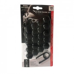 Καπάκια για μπουλόνια μαύρα 17mm σετ 20 Τεμάχια