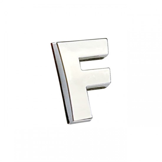 Αυτοκόλλητο Γράμμα Χρωμίου 3D "F" 2.7x2.5cm 1Τμχ