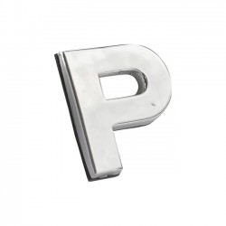 Αυτοκόλλητο Γράμμα Χρωμίου 3D "P" 2.7x2.5cm 1Τμχ