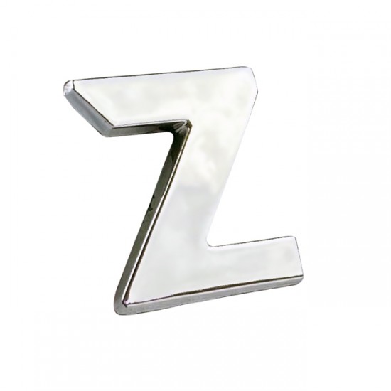 Αυτοκόλλητο Γράμμα Χρωμίου 3D "Z" 2.7x2.5cm 1Τμχ