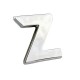 Αυτοκόλλητο Γράμμα Χρωμίου 3D "Z" 2.7x2.5cm 1Τμχ
