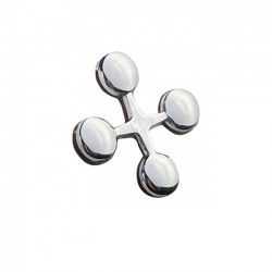 Αυτοκόλλητο Γράμμα Χρωμίου 3D "x" 2.7x2.5cm 1Τμχ