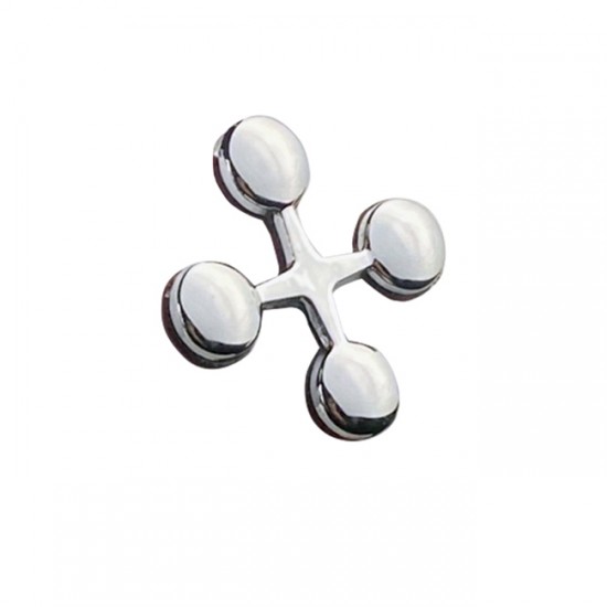 Αυτοκόλλητο Γράμμα Χρωμίου 3D "x" 2.7x2.5cm 1Τμχ