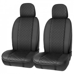 Πλατοκαθίσματα Αυτοκινήτου Elegance Μαύρο Με Γκρι Ραφή 2 Τεμάχια