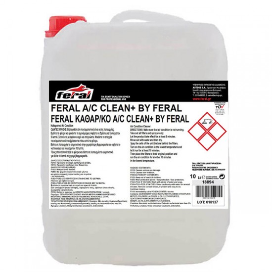 Καθαριστικό Air Condition Clean+ By Feral 10lt