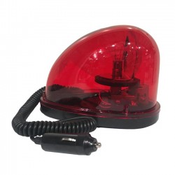 Φάρος Ασφαλείας Αυτοκινήτου Περιστρεφόμενος Μαγνητικός Οβάλ Κόκκινος 12V