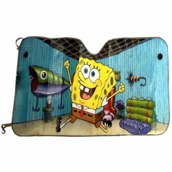 Ηλιοπροστασία Παρμπρίζ Αλουμινίου Sponge Bob 60x130cm 2384 1 Τεμάχιο
