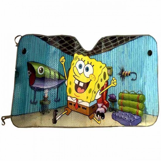 Ηλιοπροστασία Παρμπρίζ Αλουμινίου Sponge Bob 60x130cm 2384 1 Τεμάχιο
