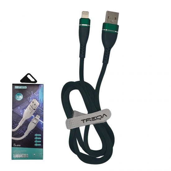 Καλώδιο USB Φόρτισης Και Μεταφοράς Δεδομένων Για Iphone Πράσινο CA-8182 5.1A 1m 1 Τεμάχιο