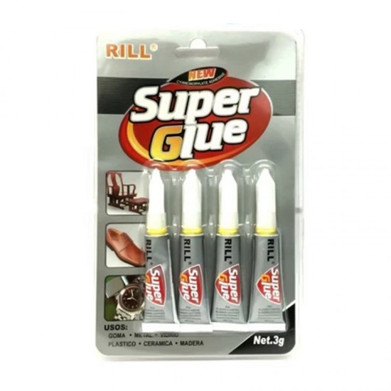 Κόλλα Στιγμής Σε Μπουκάλι Super Glue 4 Τεμάχια