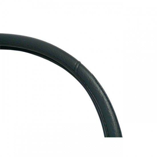 Κάλυμμα Τιμονιού Αυτοκινήτου Δερματίνη Με Γαζιά Μαύρο Xxxl 47cm