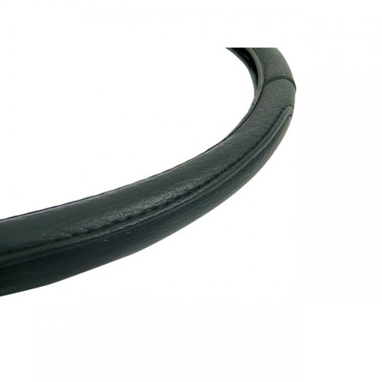 Κάλυμμα Τιμονιού Αυτοκινήτου Δερματίνη Με Γαζιά Μαύρο Xxxl 47cm