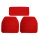 Μοκέτες Αυτοκινήτου Luxury Κόκκινες 5Τμχ