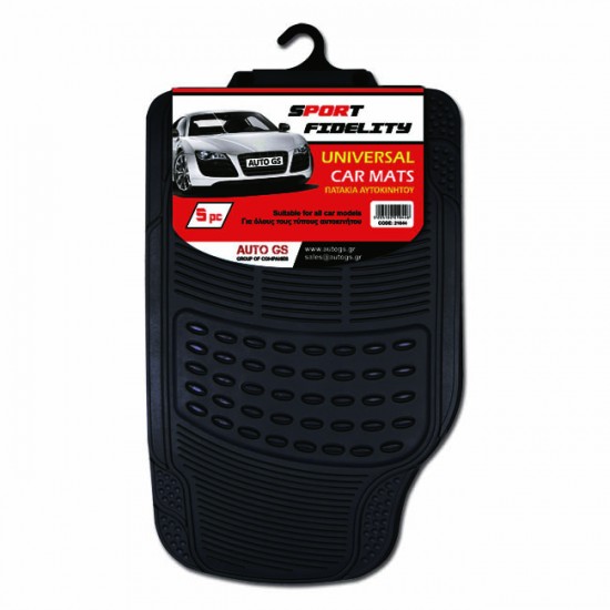 Πατάκια Αυτοκινήτου Sport Fidelity Μαύρα 5Τμχ