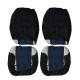 Καλύμματα Αυτοκινήτου Smart Style Μαύρο-Μπλε Σετ 8 Τεμάχια