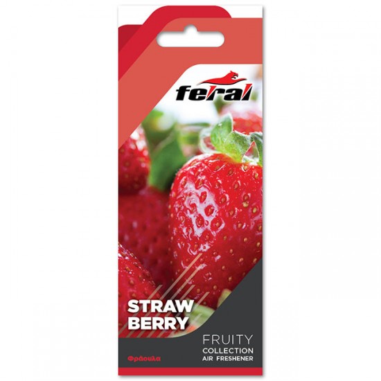 Αρωματικό Αυτοκινήτου Κρεμαστό Feral Fruity Collection Strawberry