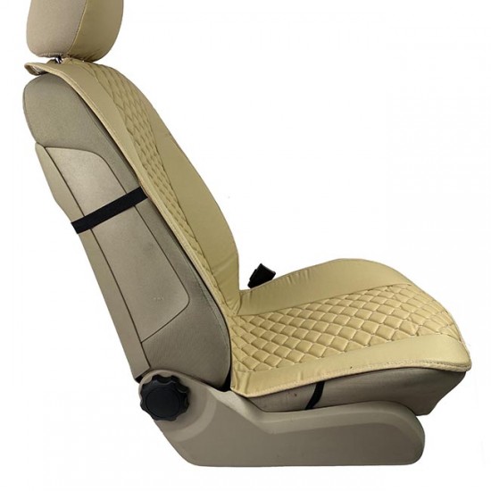 Πλατοκαθίσματα Aυτοκινήτου Δερματίνη Royal Ζευγάρι 2 Τεμάχια Μπροστινά Μπεζ