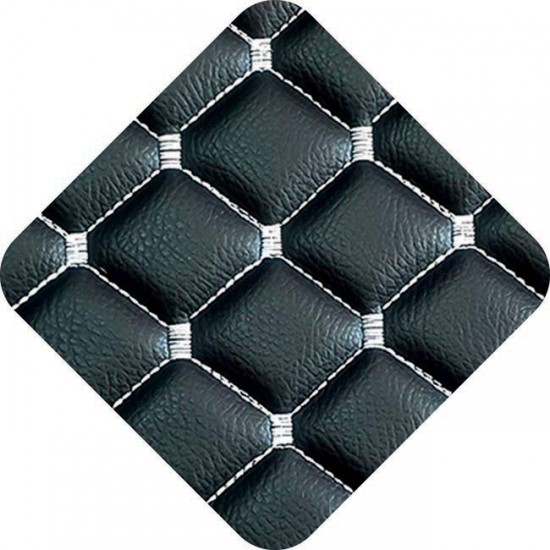 Πλατοκαθίσματα Aυτοκινήτου Δερματίνη Royal Ζευγάρι 2 Τεμάχια Μπροστινά Μαύρα Με Γκρι Ραφή