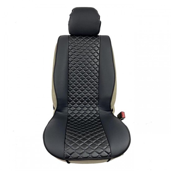 Πλατοκαθίσματα Aυτοκινήτου Δερματίνη Royal Ζευγάρι 2 Τεμάχια Μπροστινά Μαύρα