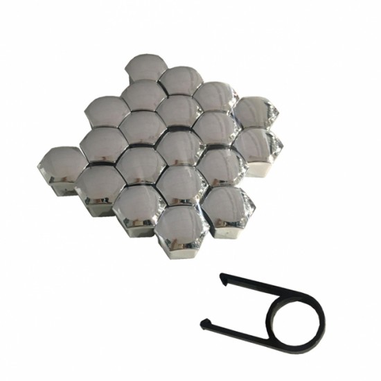 Καπάκια για μπουλόνια χρωμίου 19mm σετ 20 Τεμάχια