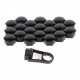 Καπάκια για μπουλόνια μαύρα 19mm σετ 20 Τεμάχια
