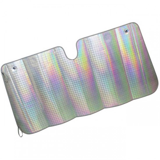 Ηλιοπροστασία Παρμπρίζ Αλουμινίου Laser  Ιριδίζουσα X-Large145x80cm Feral