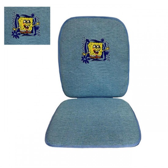 Πλατοκάθισμα Αυτοκινήτου Ψάθα Μπομπ Σφουγγαράκης Χαρούμενος Γαλάζιο 1 Τεμάχιο