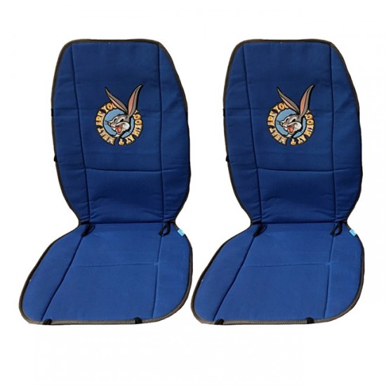 Πλατοκαθίσματα Αυτοκινήτου Διπλής Όψης WB Looney Tunes Μπλε Bugs Bunny - Γκρι Taz 2Τμχ