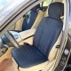 Πλατοκαθίσματα Αυτοκινήτου Elegance Μαύρο Με Μπλε Ραφή 2 Τεμάχια