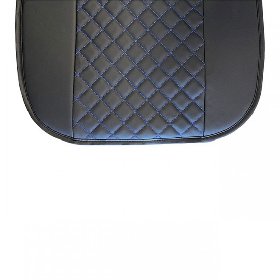 Πλατοκαθίσματα Αυτοκινήτου Elegance Μαύρο Με Μπλε Ραφή 2 Τεμάχια