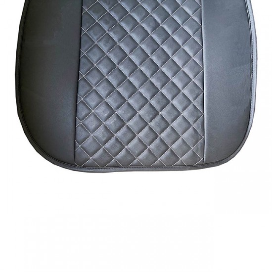 Πλατοκαθίσματα Αυτοκινήτου Elegance Μαύρο Με Γκρι Ραφή 2 Τεμάχια