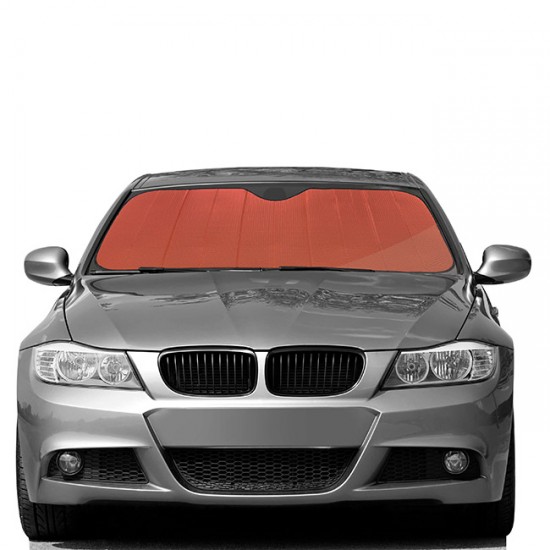 Ηλιοπροστασία Παρμπρίζ Αλουμινίου Κόκκινο Matte Large ΜΑΤΤRED 145x70cm 1Τμχ