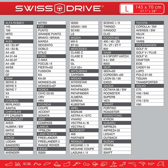 Ηλιοπροστασία Παρμπρίζ Αλουμινίου Κόκκινο Matte Large ΜΑΤΤRED 145x70cm 1Τμχ