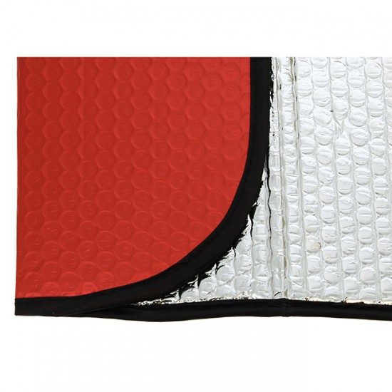 Ηλιοπροστασία Παρμπρίζ Αλουμινίου Κόκκινο Matte Large ΜΑΤΤRED 145x70cm 1Τμχ