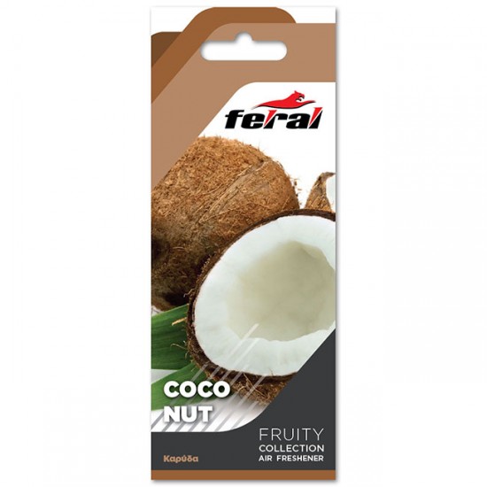 Σετ Αρωματικών Αυτοκινήτου Feral Fruity Collection Coconut 3τμχ