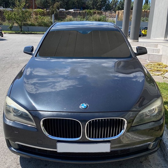 Ηλιοπροστασία Παρμπρίζ Αλουμινίου ''Black'' Feral Μαύρο Matte Medium 145x60cm 1Τμχ