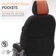 Καλύμματα Αυτοκινήτου Otom Ruby Design Universal Βαμβακερό Ύφασμα Rachel Σετ Εμπρός / Πίσω "Terracota" Μαύρο / Κεραμιδί RBY-1204 11 Τεμαχίων