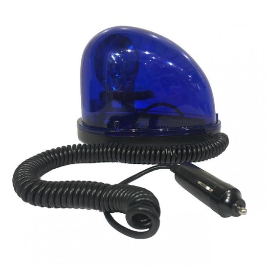 Φάρος Ασφαλείας Αυτοκινήτου Περιστρεφόμενος Μαγνητικός Οβάλ Μπλε 12V