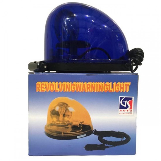 Φάρος Ασφαλείας Αυτοκινήτου Περιστρεφόμενος Μαγνητικός Οβάλ Μπλε 12V